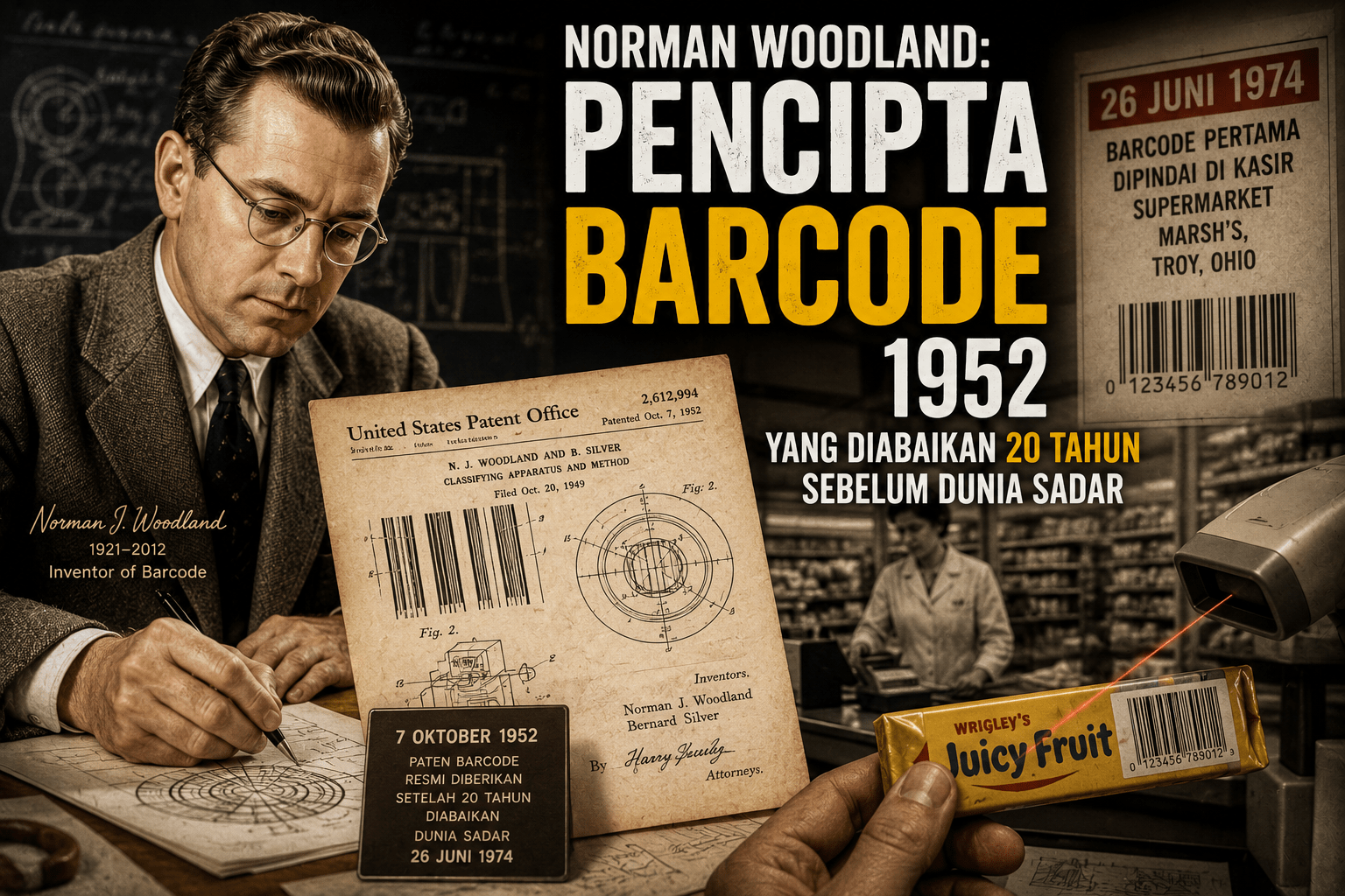 Norman Woodland: Pencipta Barcode 1952 yang Diabaikan 20 Tahun Sebelum Dunia Sadar